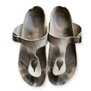 Birkenstock Gizeh Thong Leather Sandals Tan 37/6